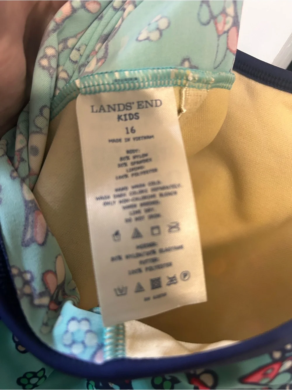 Lands End bright turquoise